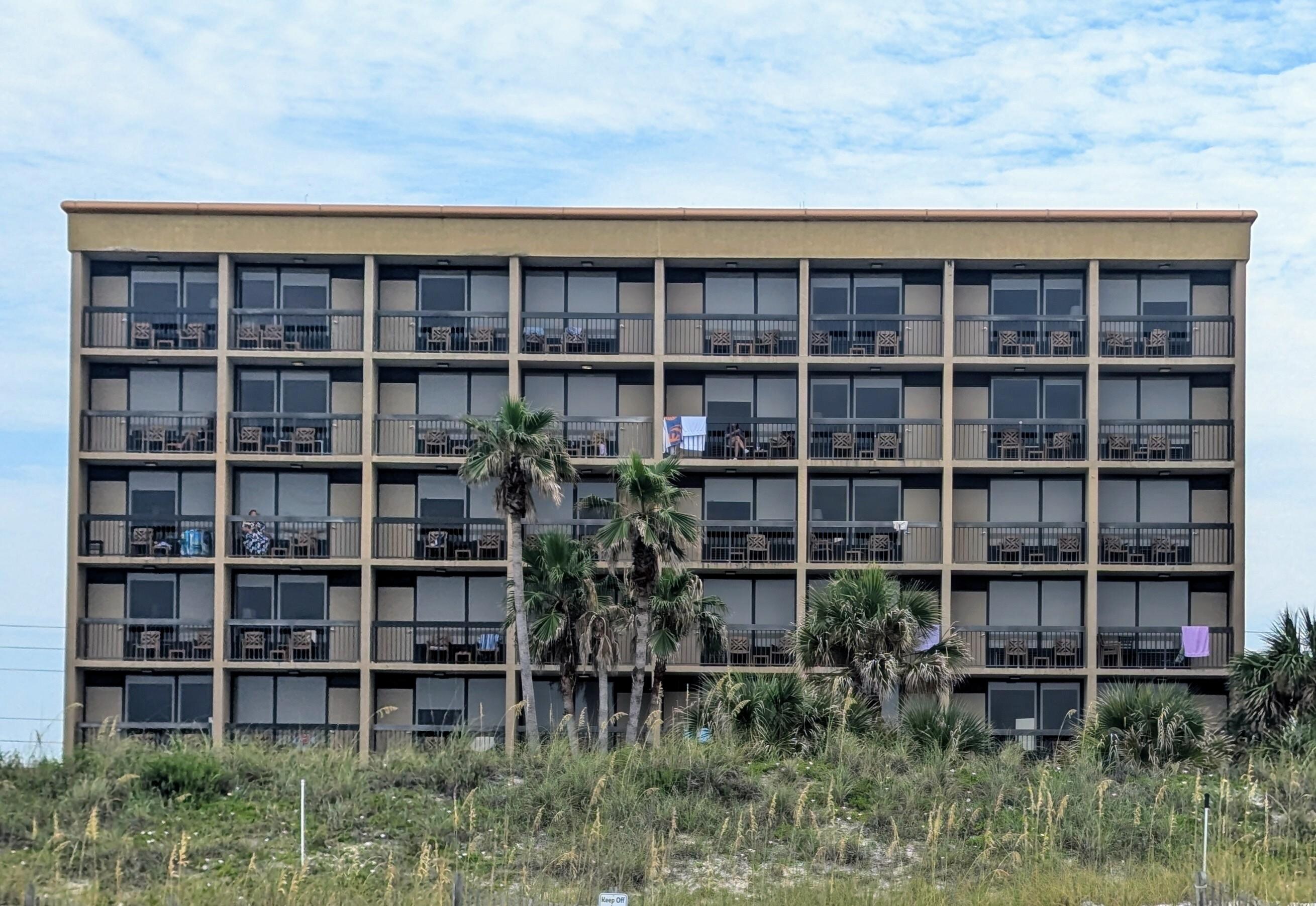 Building C from the beach 