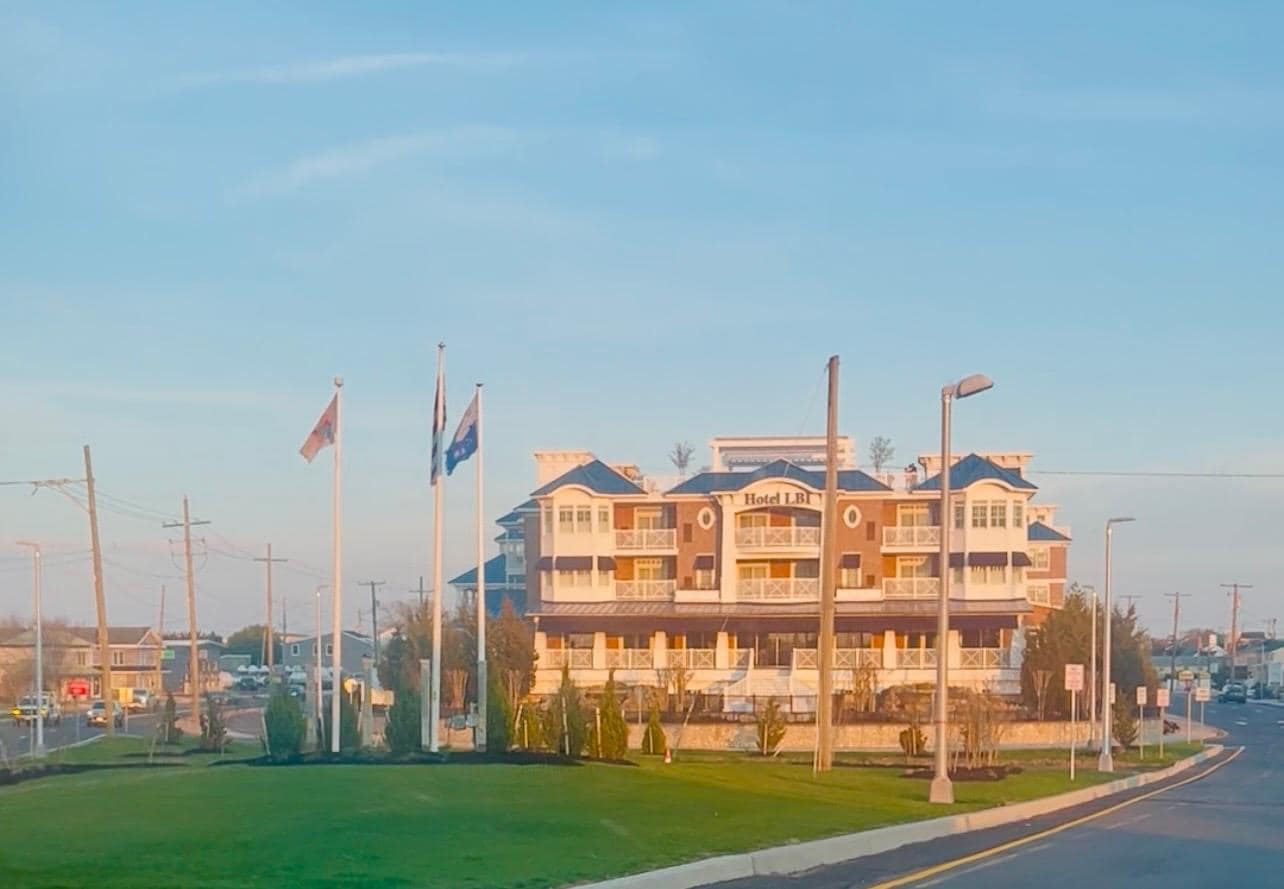 View of hotel from highway 