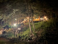 Gwen’s cottage at night