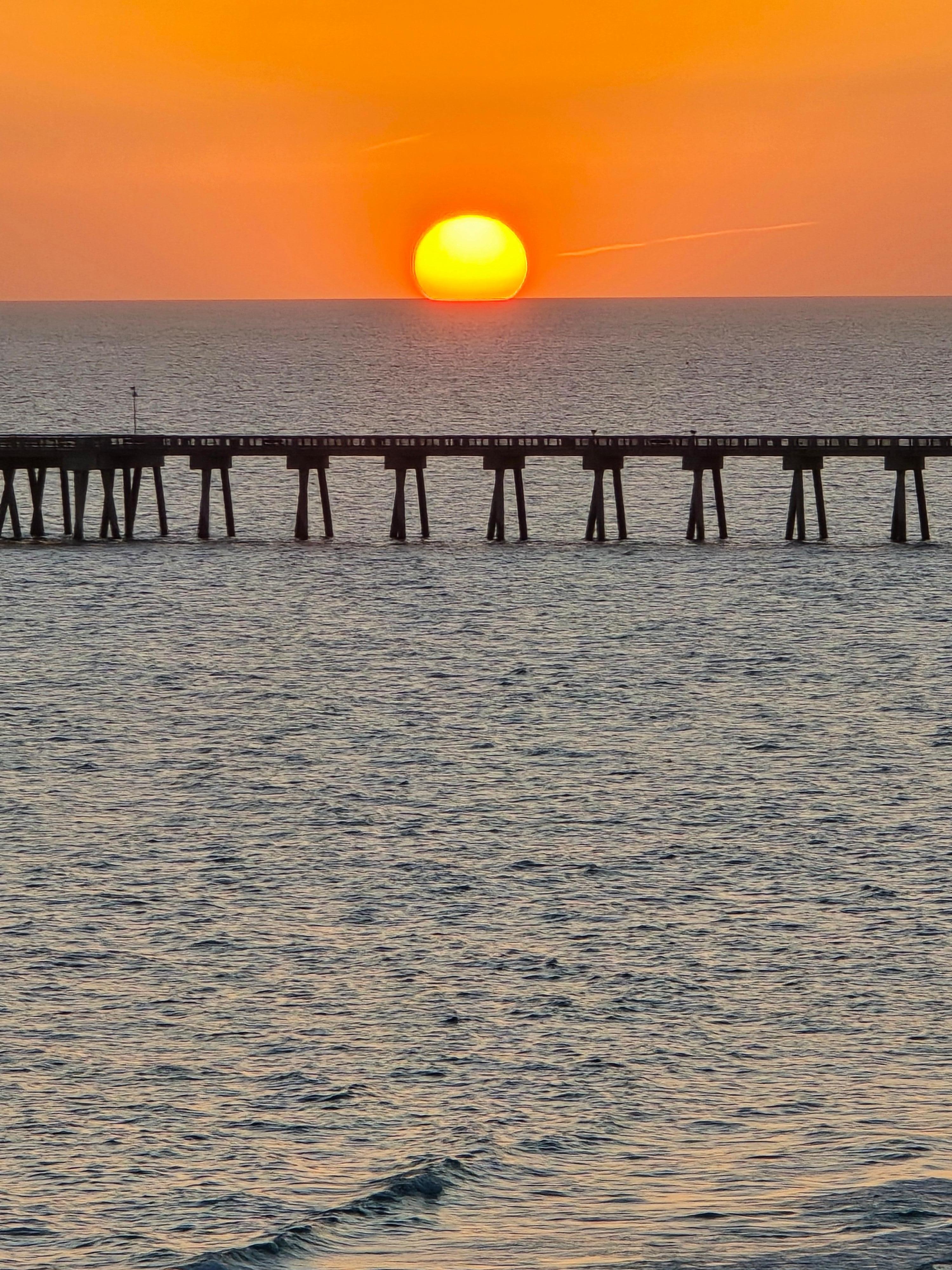 Balcony view of the sunset