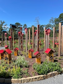 Birdhouses at garden