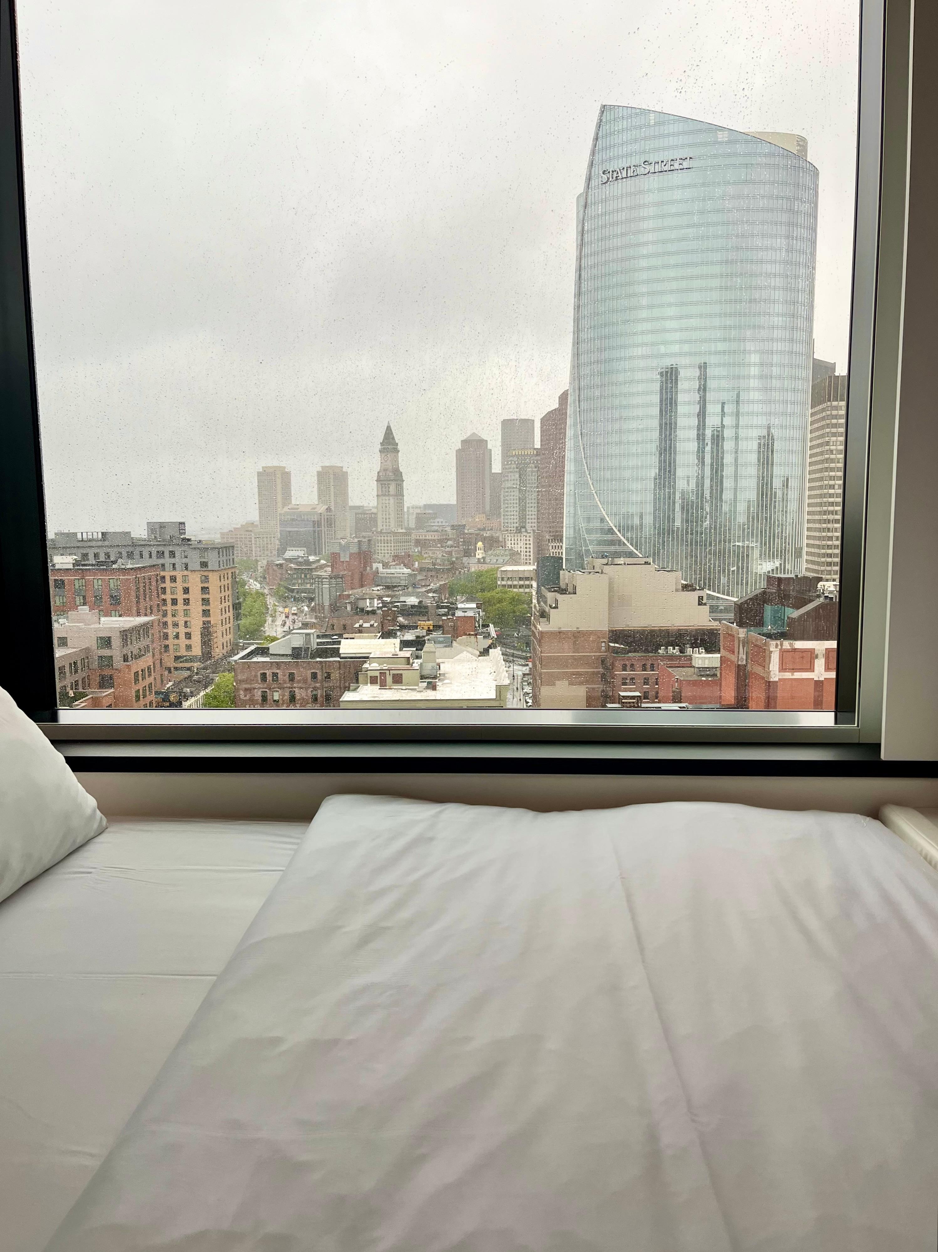 View of downtown from our room
