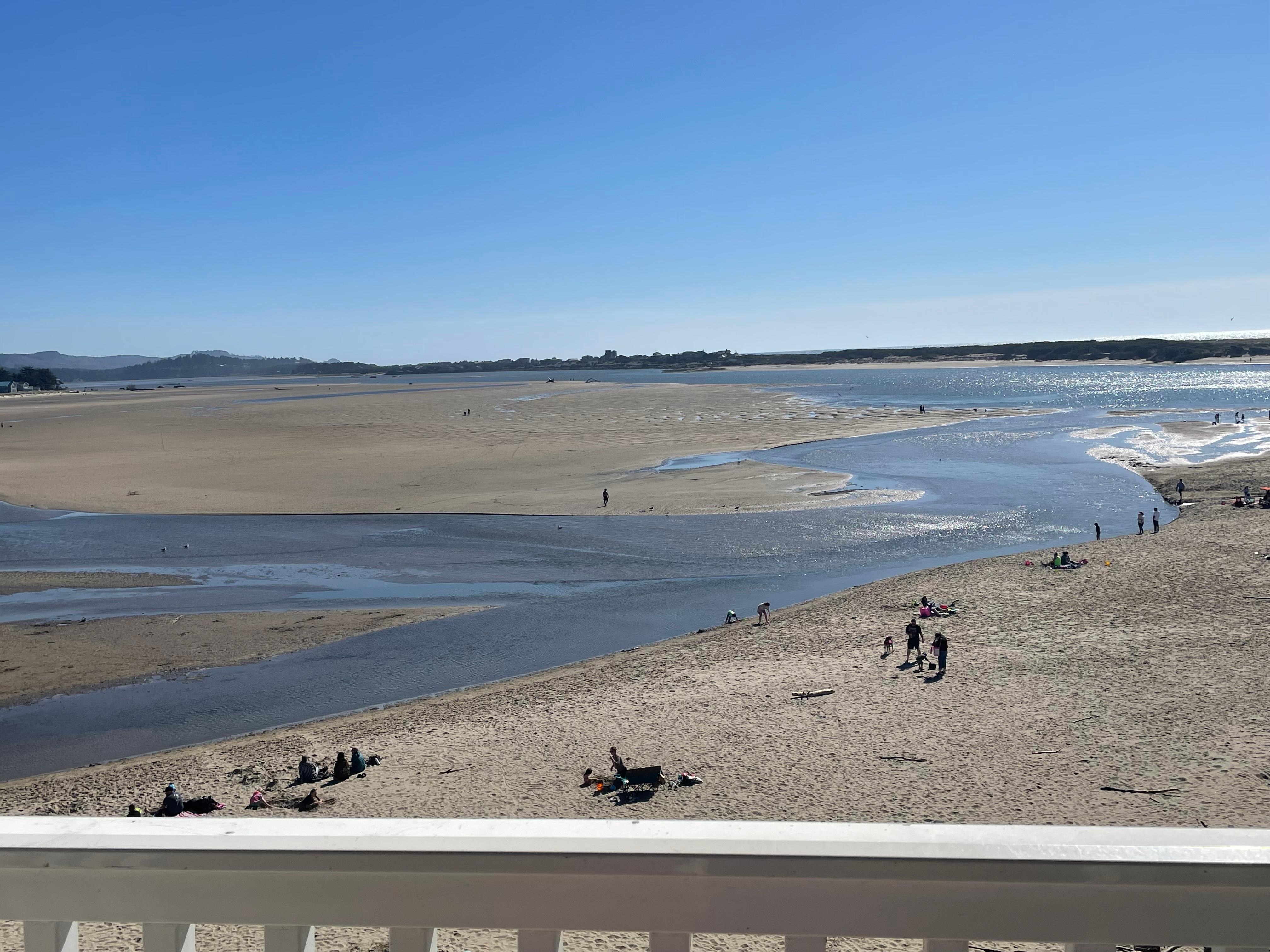 View of bay at low tide