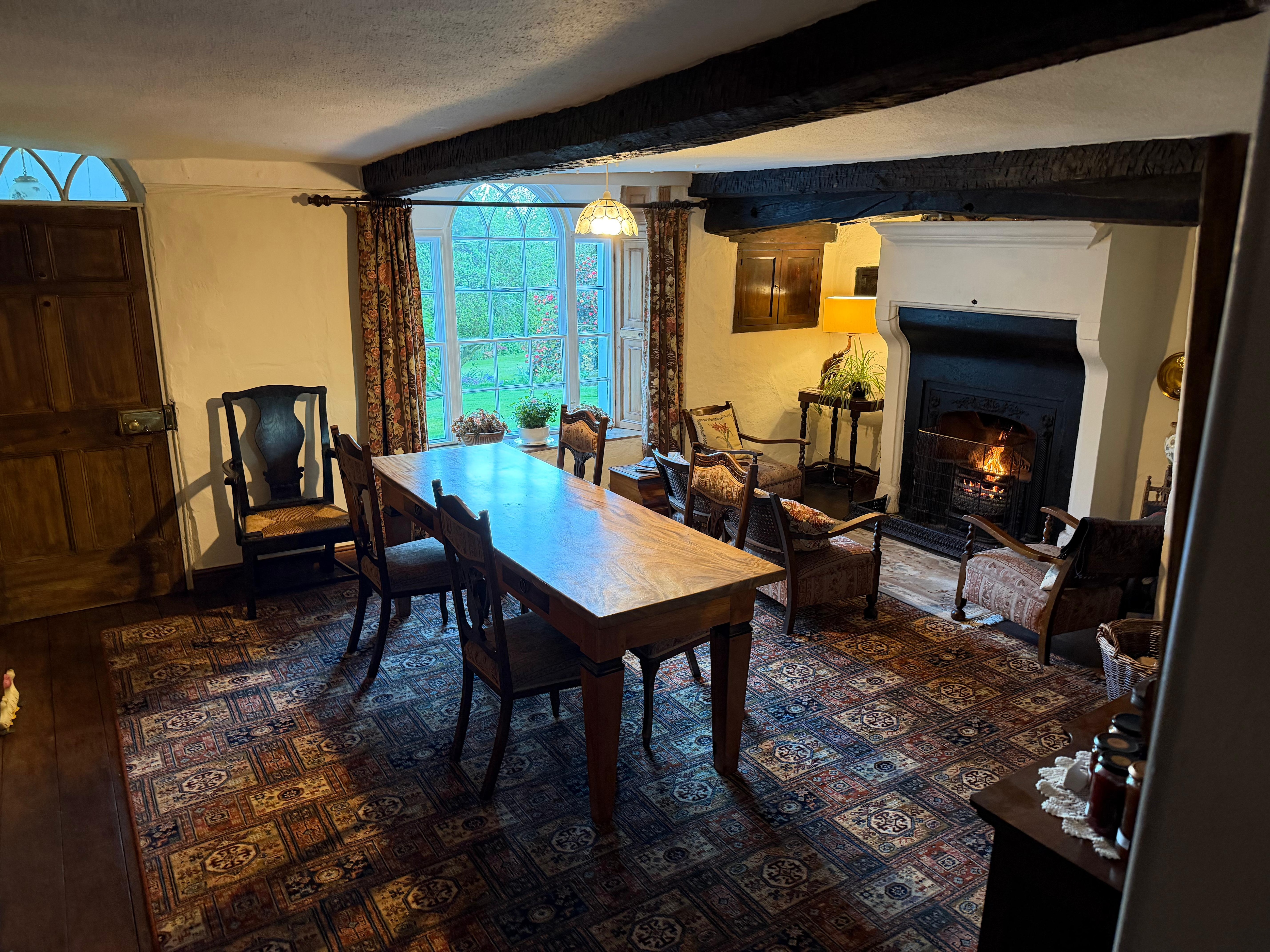 Cosy place to sit by the fire, surrounded by incredible history, and relax 