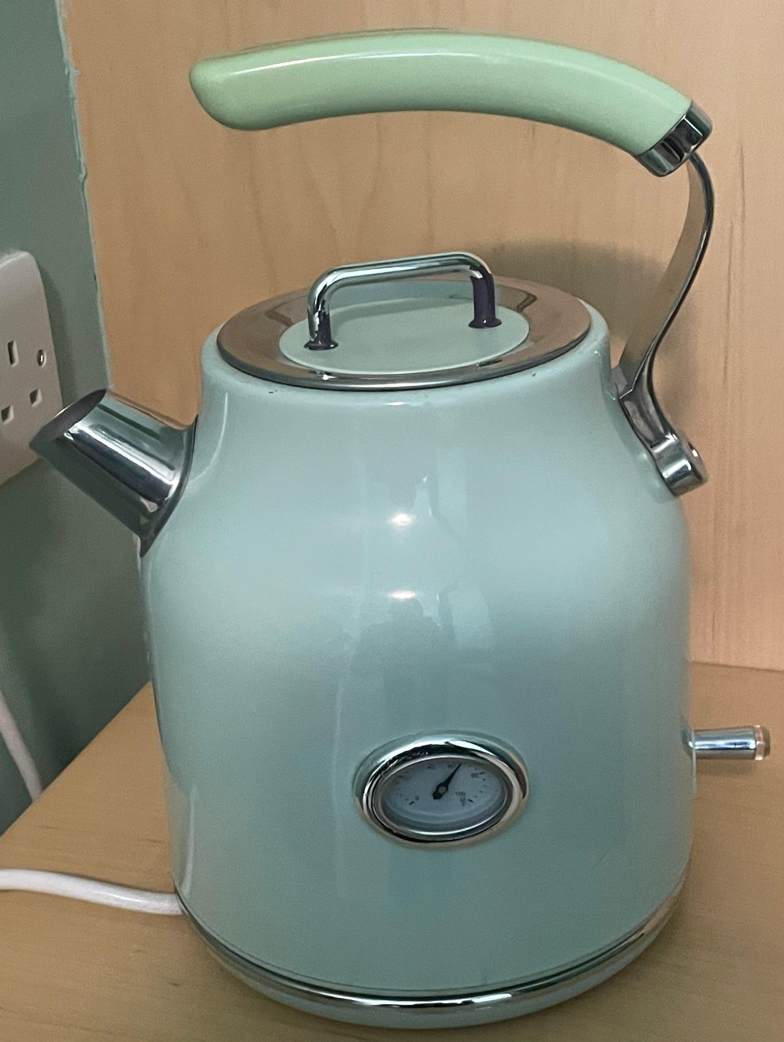 The room-kettle, which tastefully blended with the decor