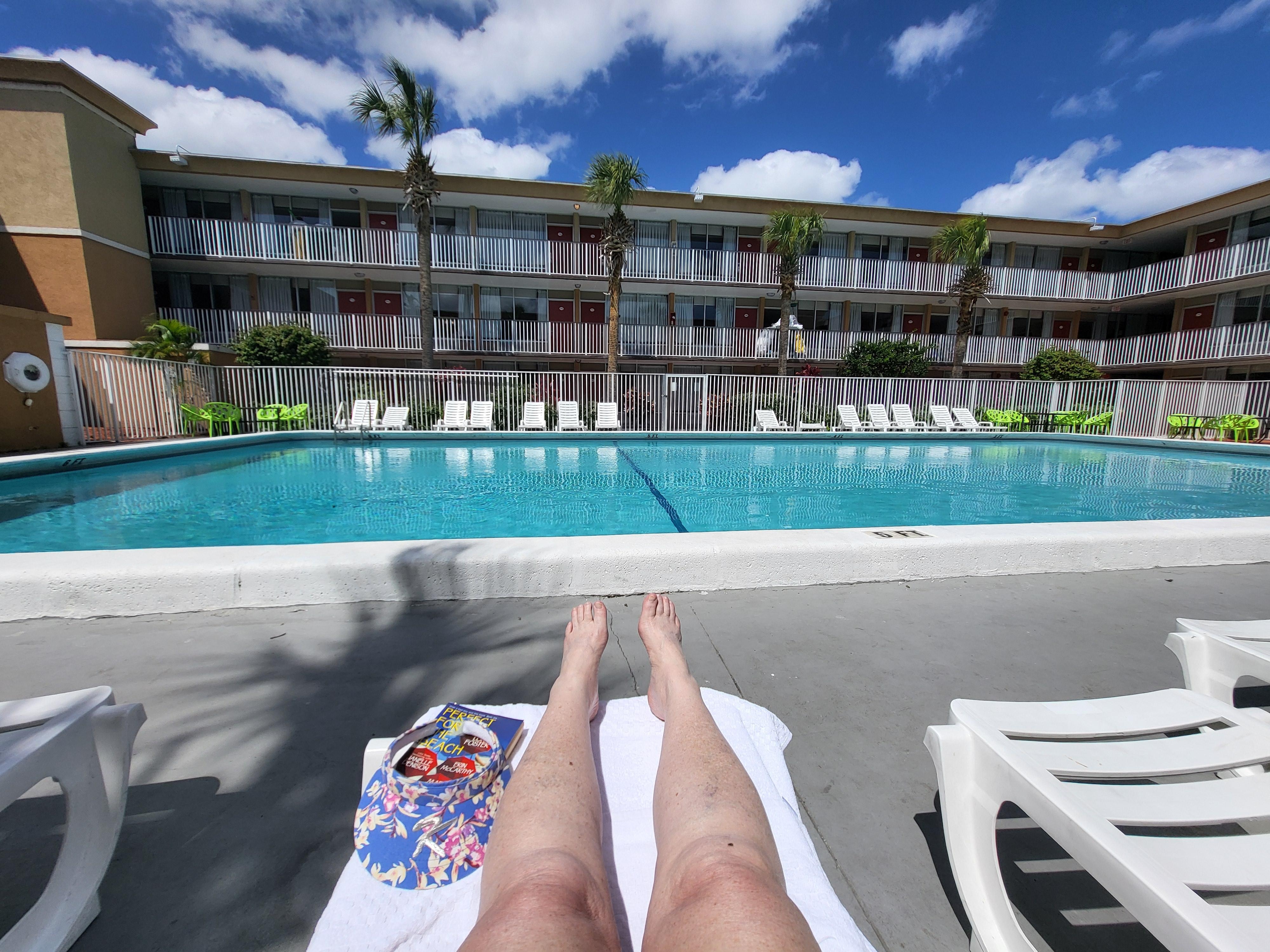A lovely relaxing day beside the pool prior to our cruise.