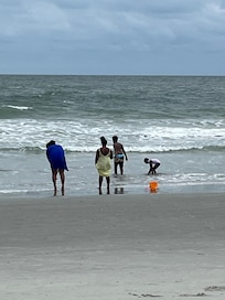 Day at the beach across the street