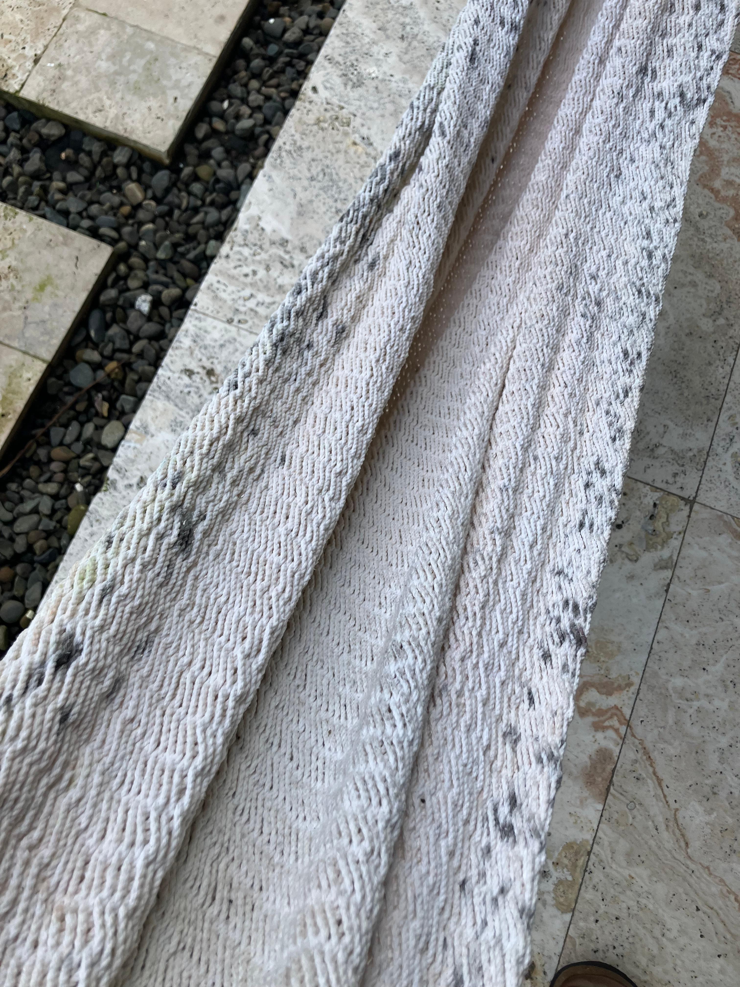 One of the hammocks with black mold. 