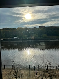 View from the room at sunset in October