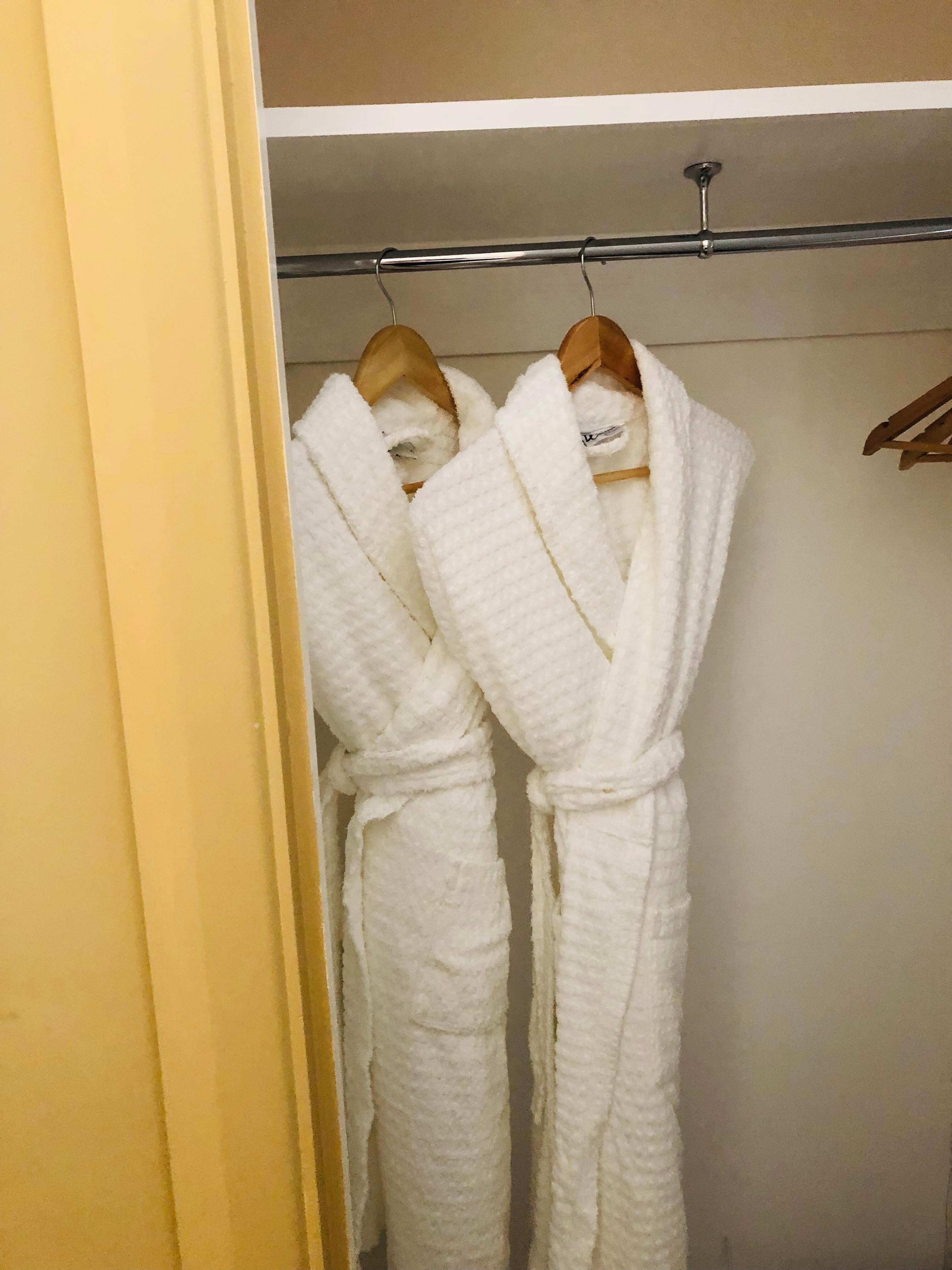 Robes provided for use at the spa 
