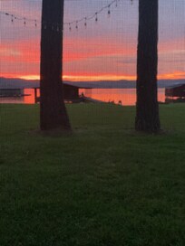 Beautiful sunsets from screened porch.