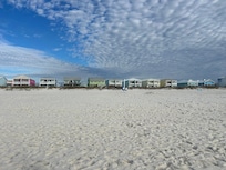 View of beach house from beach