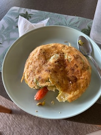 Soufflé with delicious local ingredients