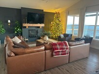 Living room- decorated for Christmas
