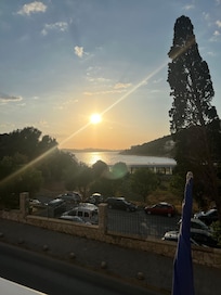 The view from our balcony at sunset.