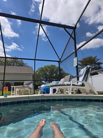 Relaxing in the pool was perfect. Most of the pool was in direct sunlight the majority of the day.
