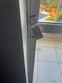 Broken balcony door handle