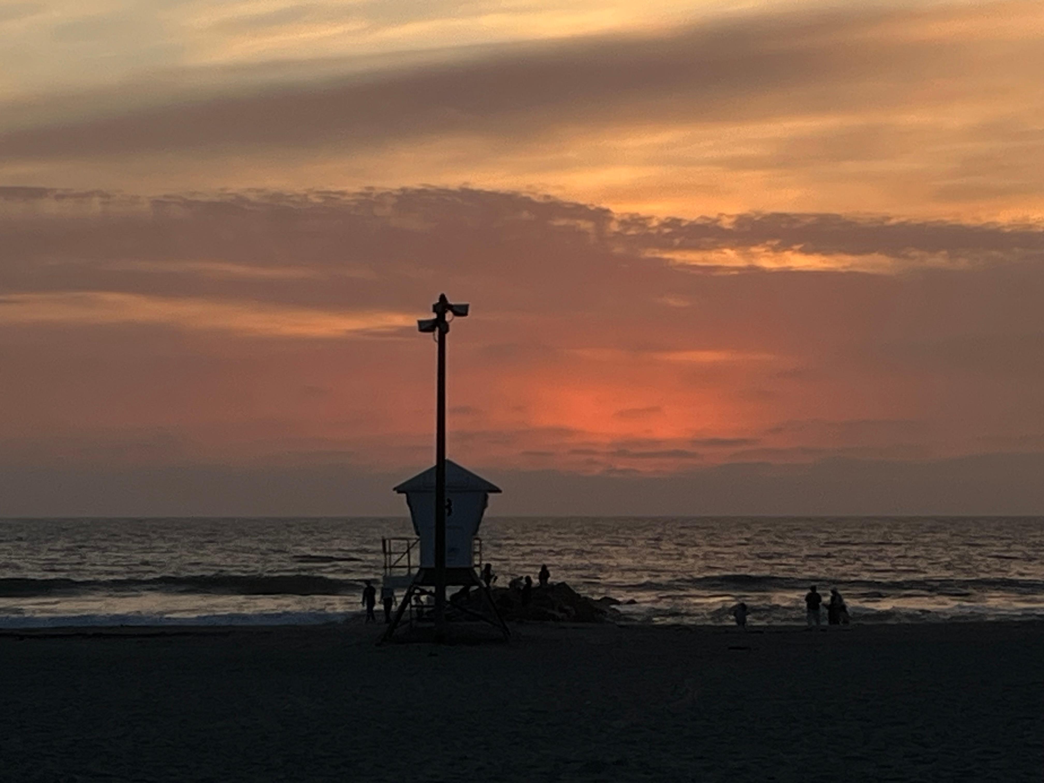 Sunset on the beach. 