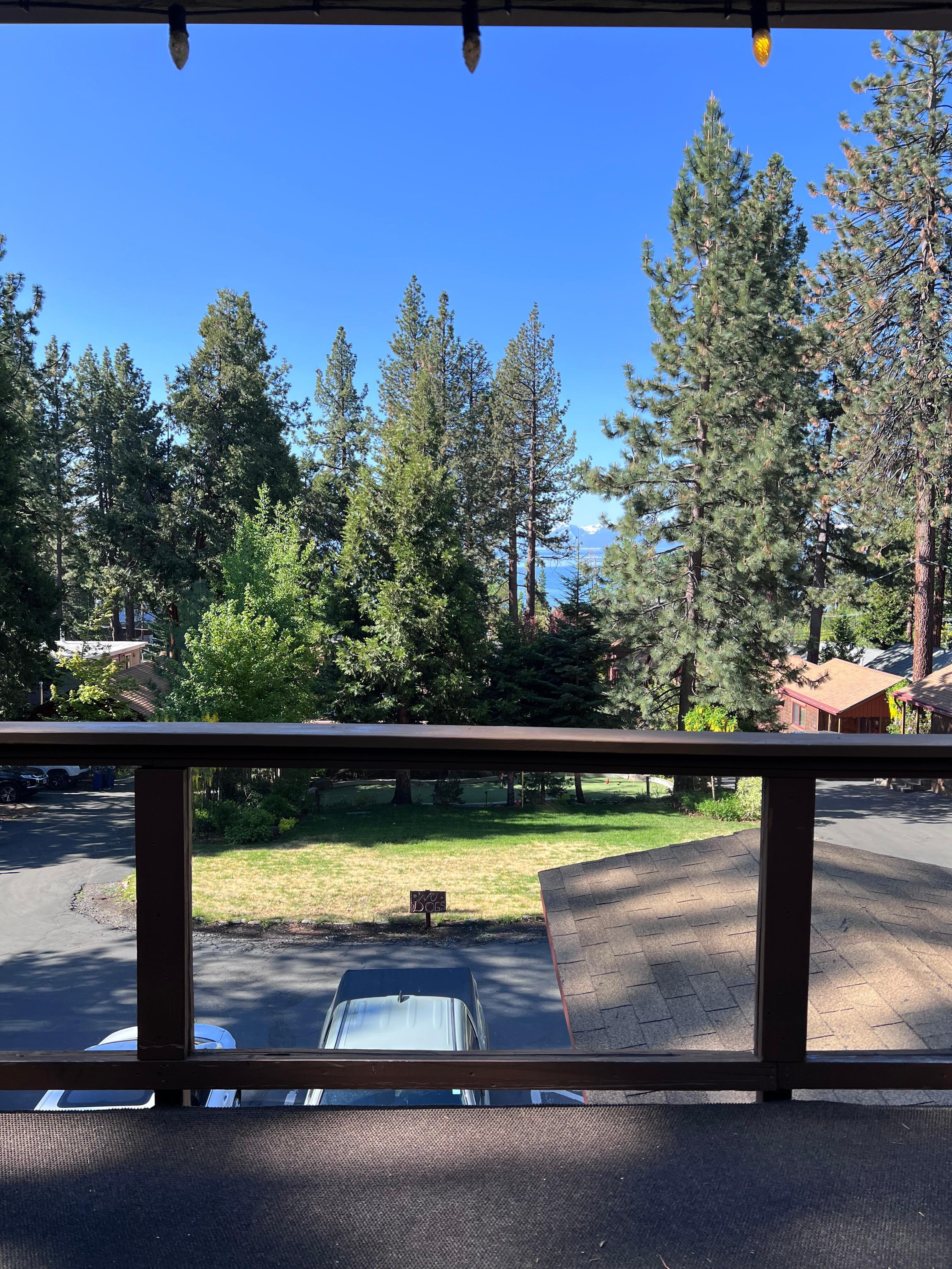 A room with a view of the lake and beach?
