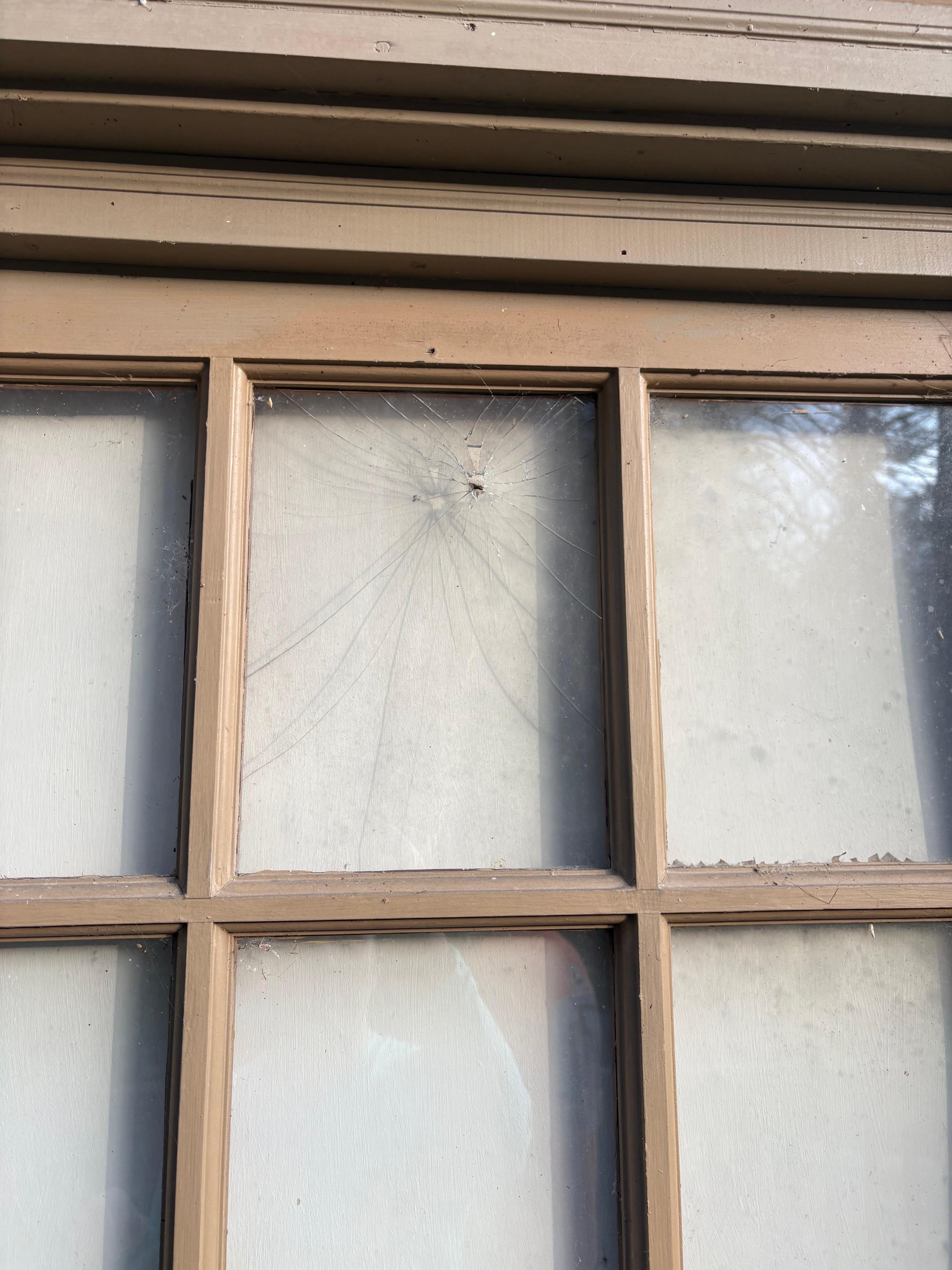 Crack on window as mentioned in review