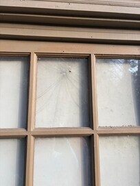 Crack on window as mentioned in review