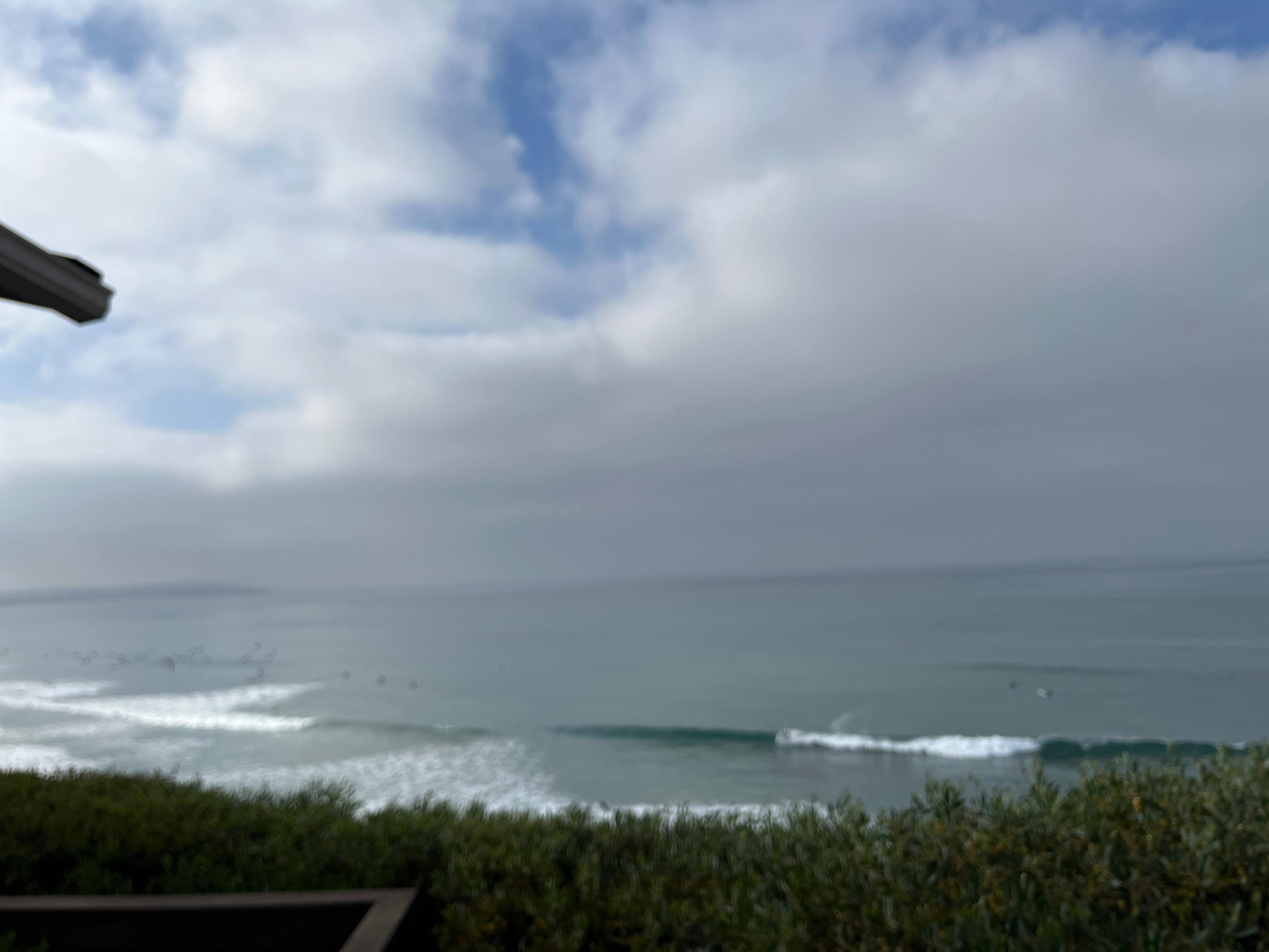 The view from one of the patios—watching the surfers is also relaxing and fun