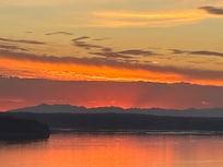 Sunset over the Olympics