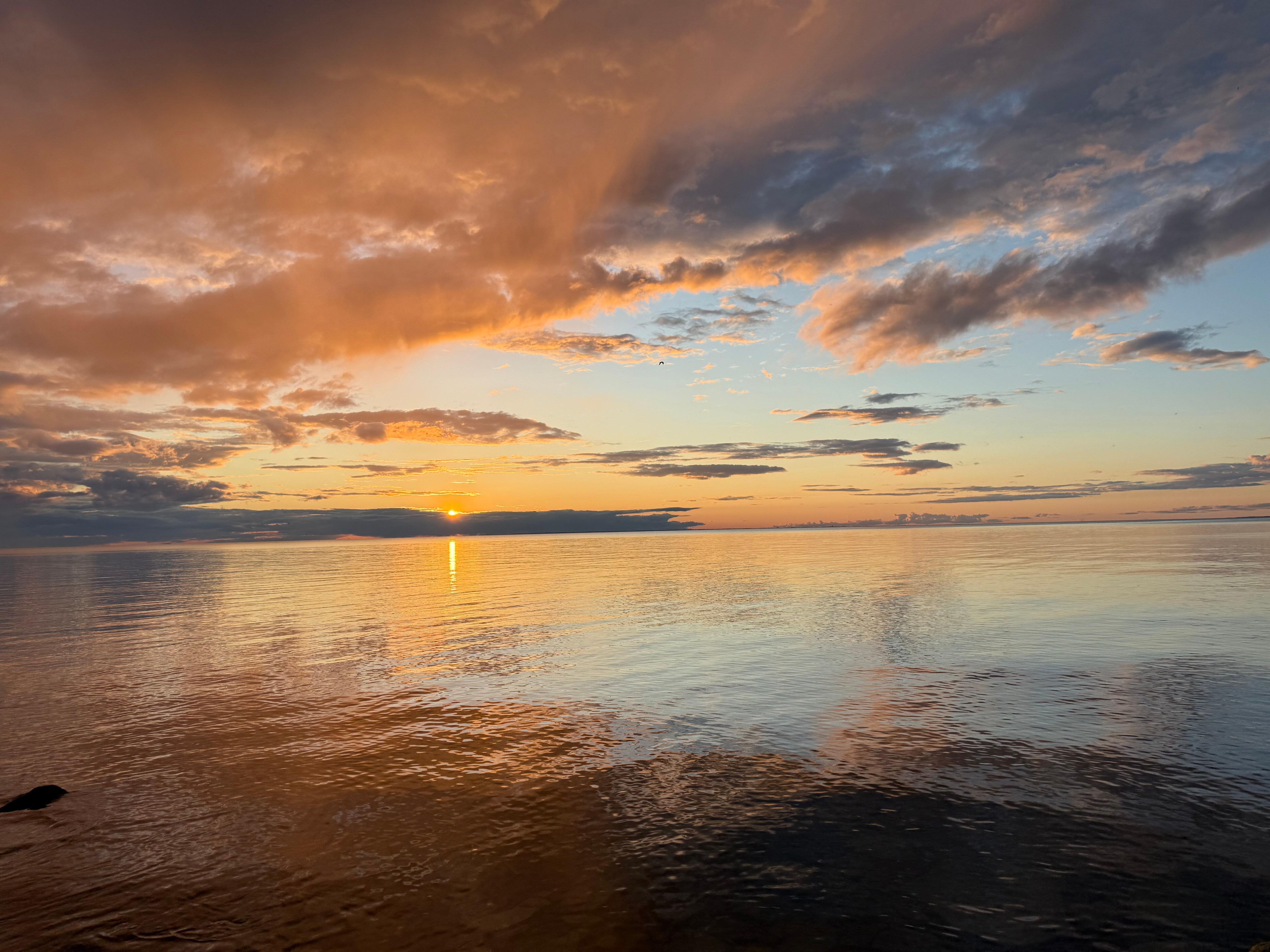 Sunset down by the water. 