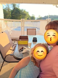 Dinner on the patio by the pool