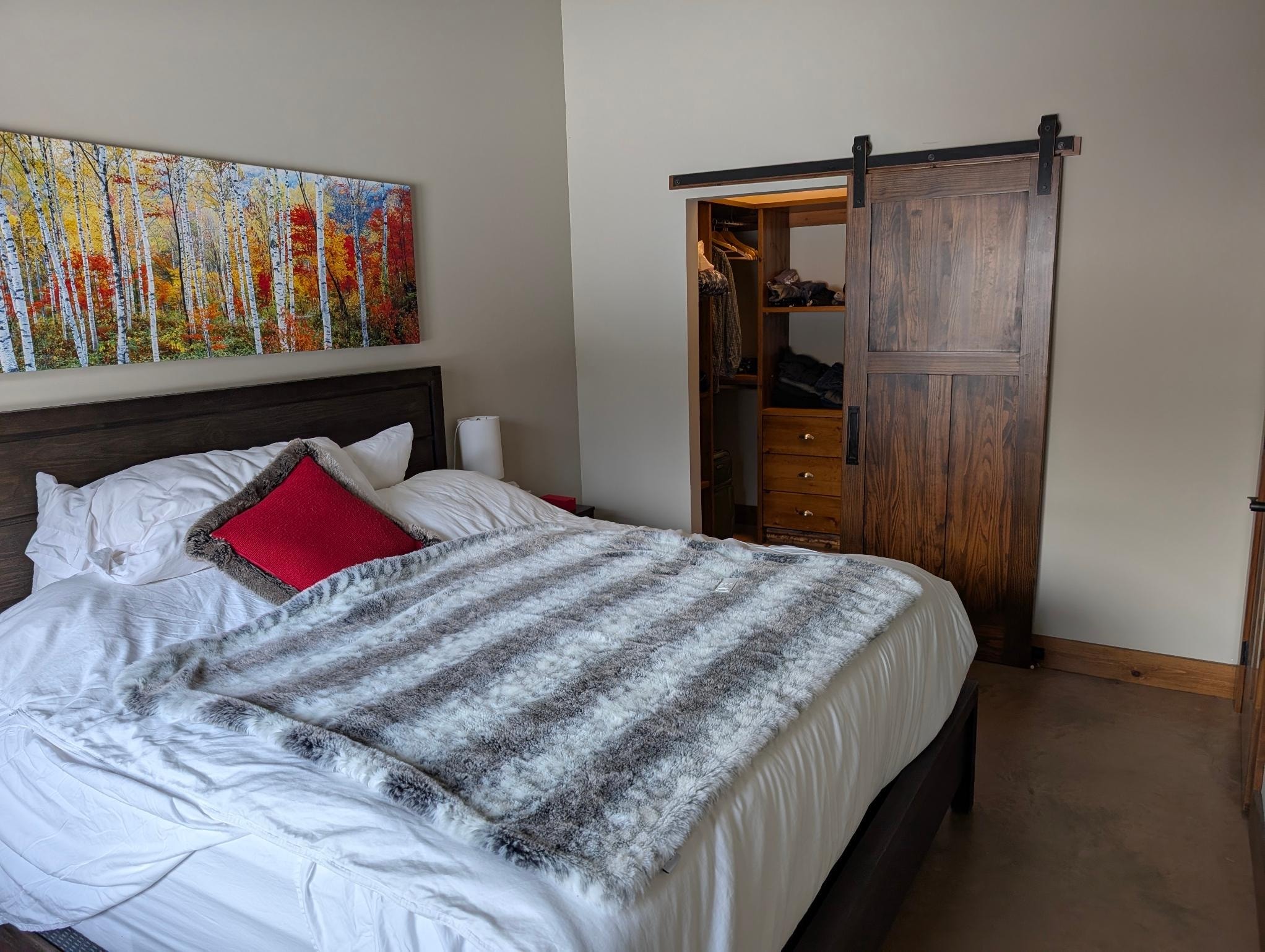 Master bedroom with closet