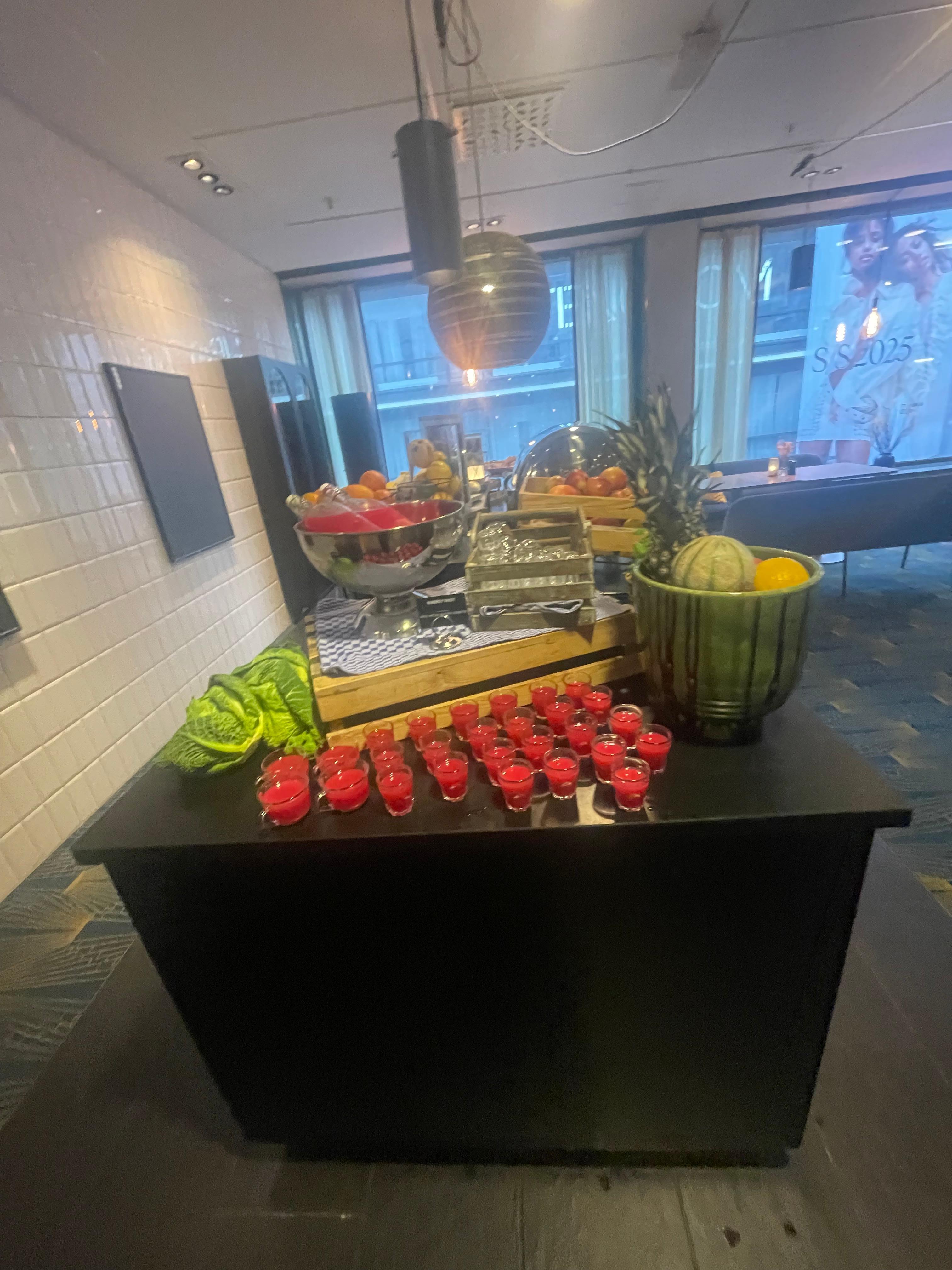 The fruit bar. Had separate bread, hot food, salads and nice Swedish traditional foods including pate and herrings 