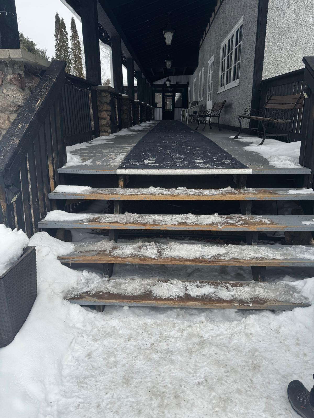 Icy steps