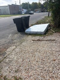 Mattress in front yard