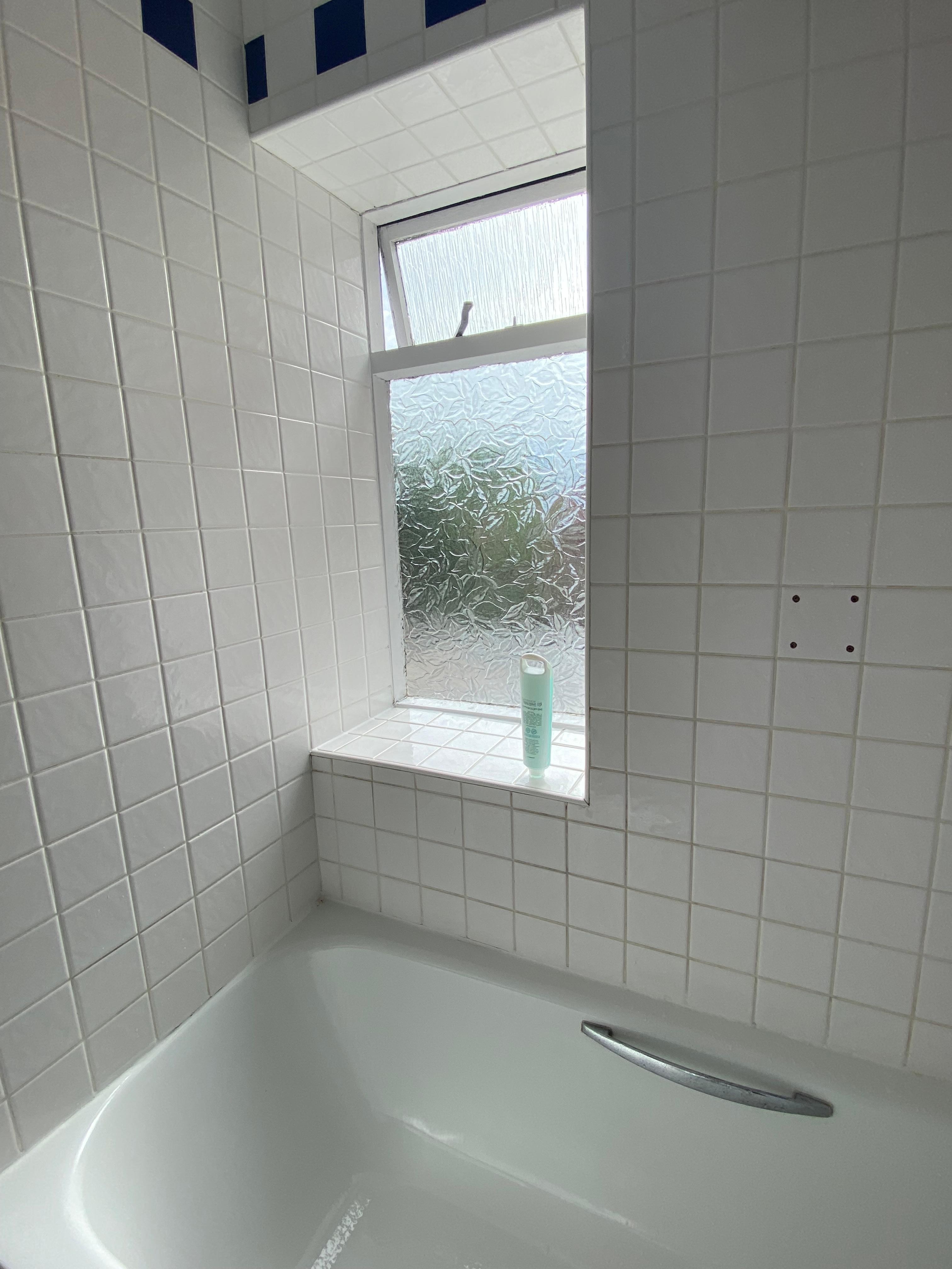 Although window is frosted - no blind