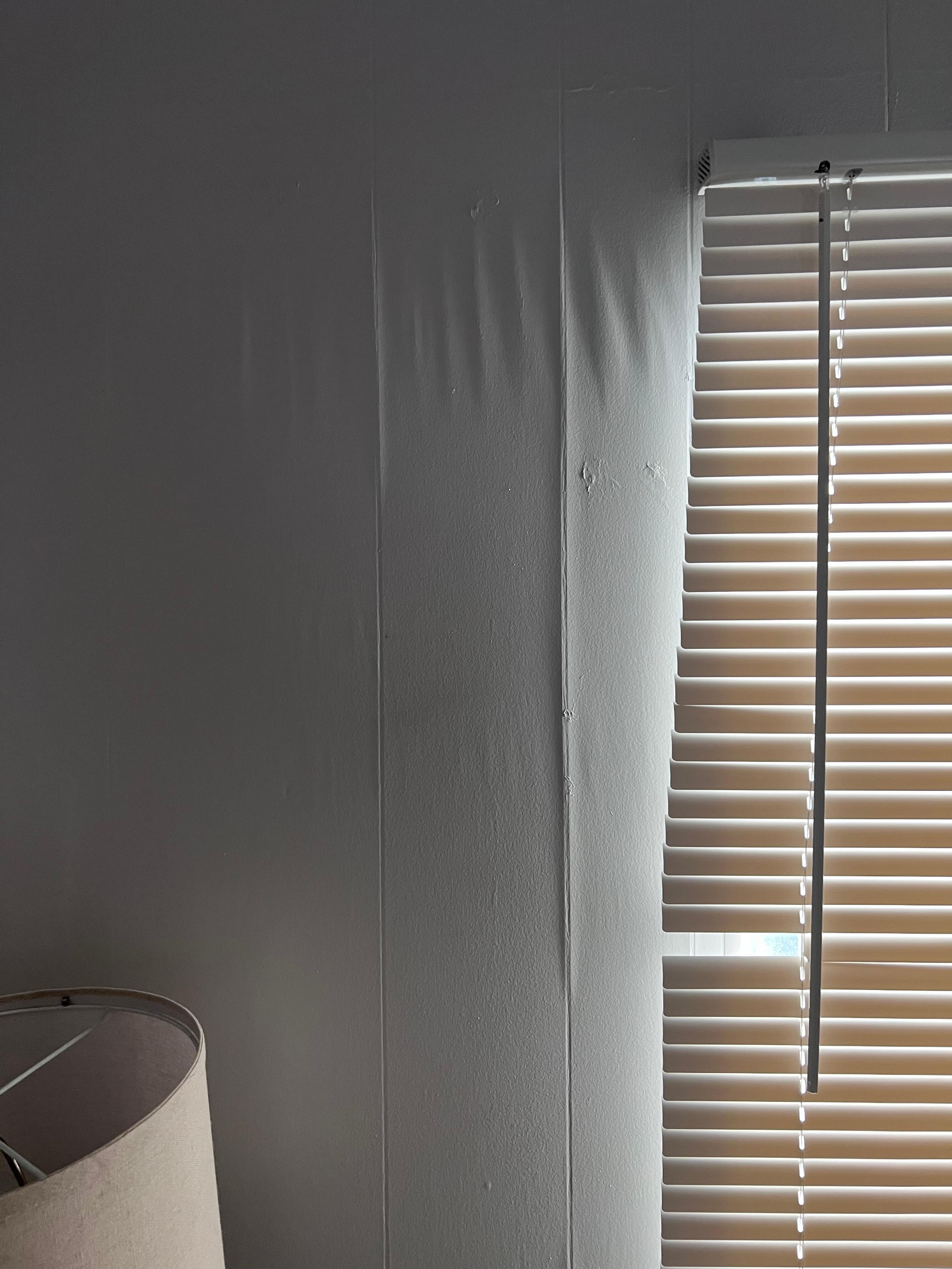 Broken blinds. 