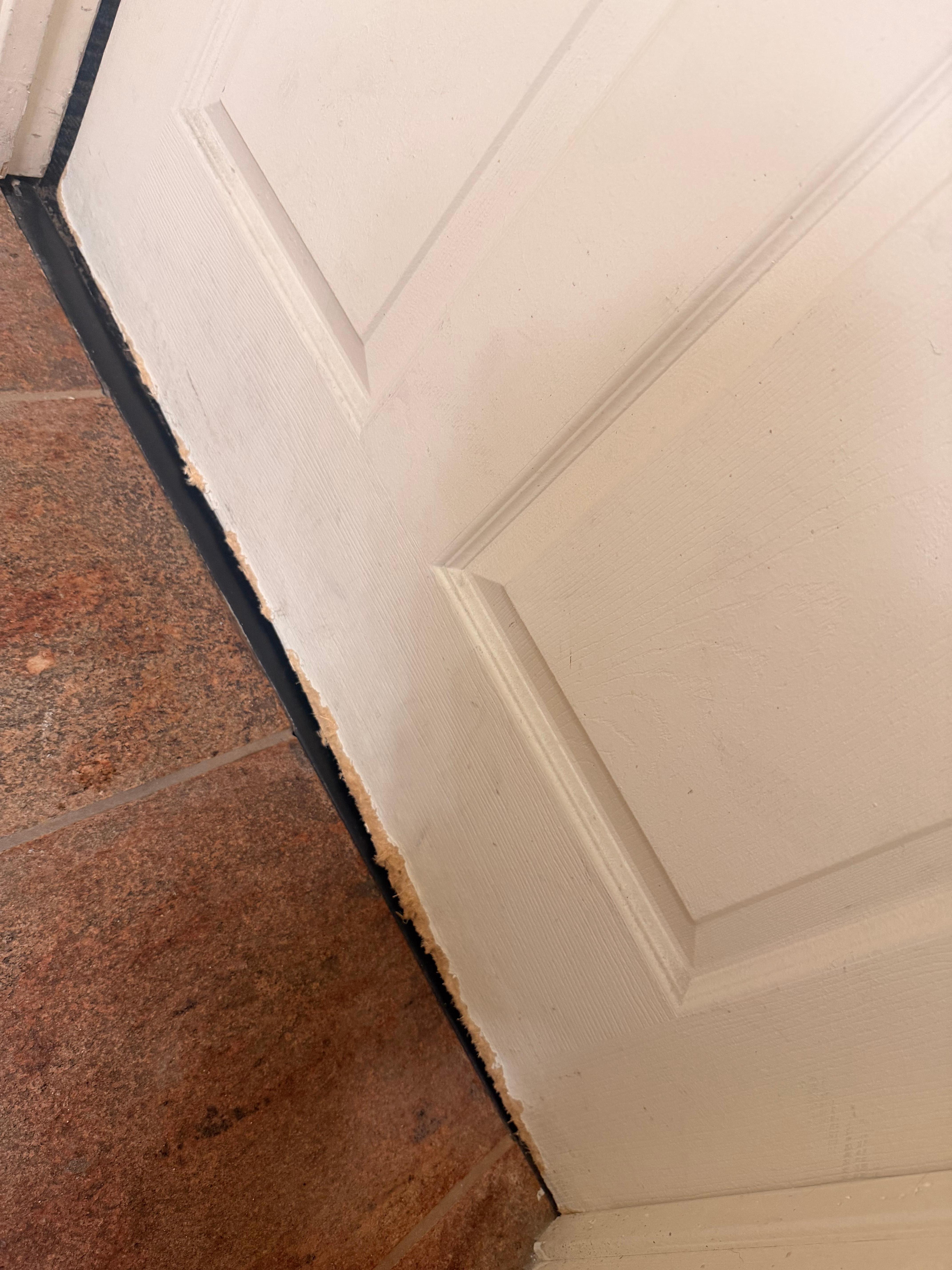 Bathroom door bottom busted