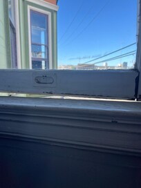 Window permanently stuck open.