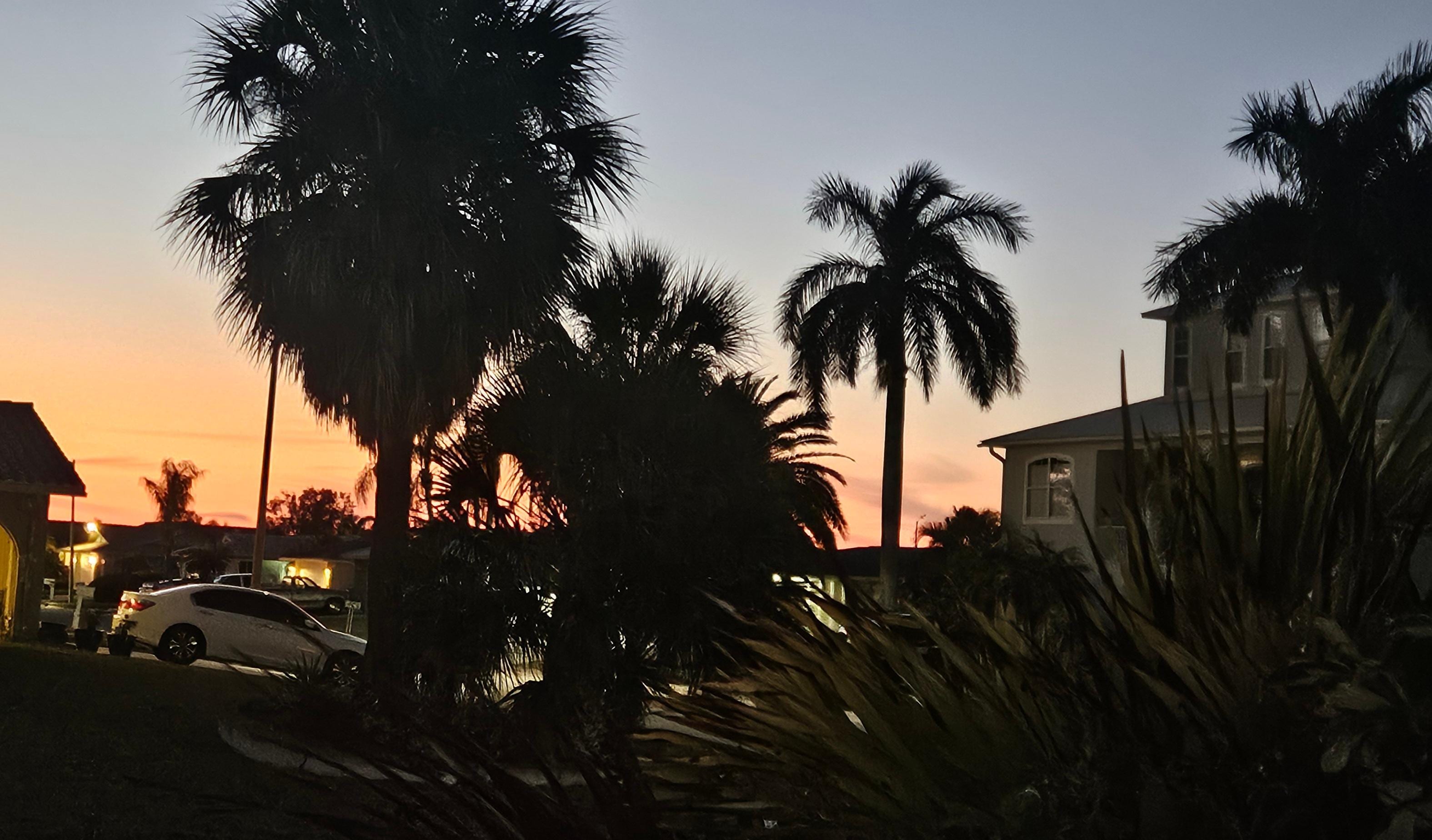 Sunset taken from pool area