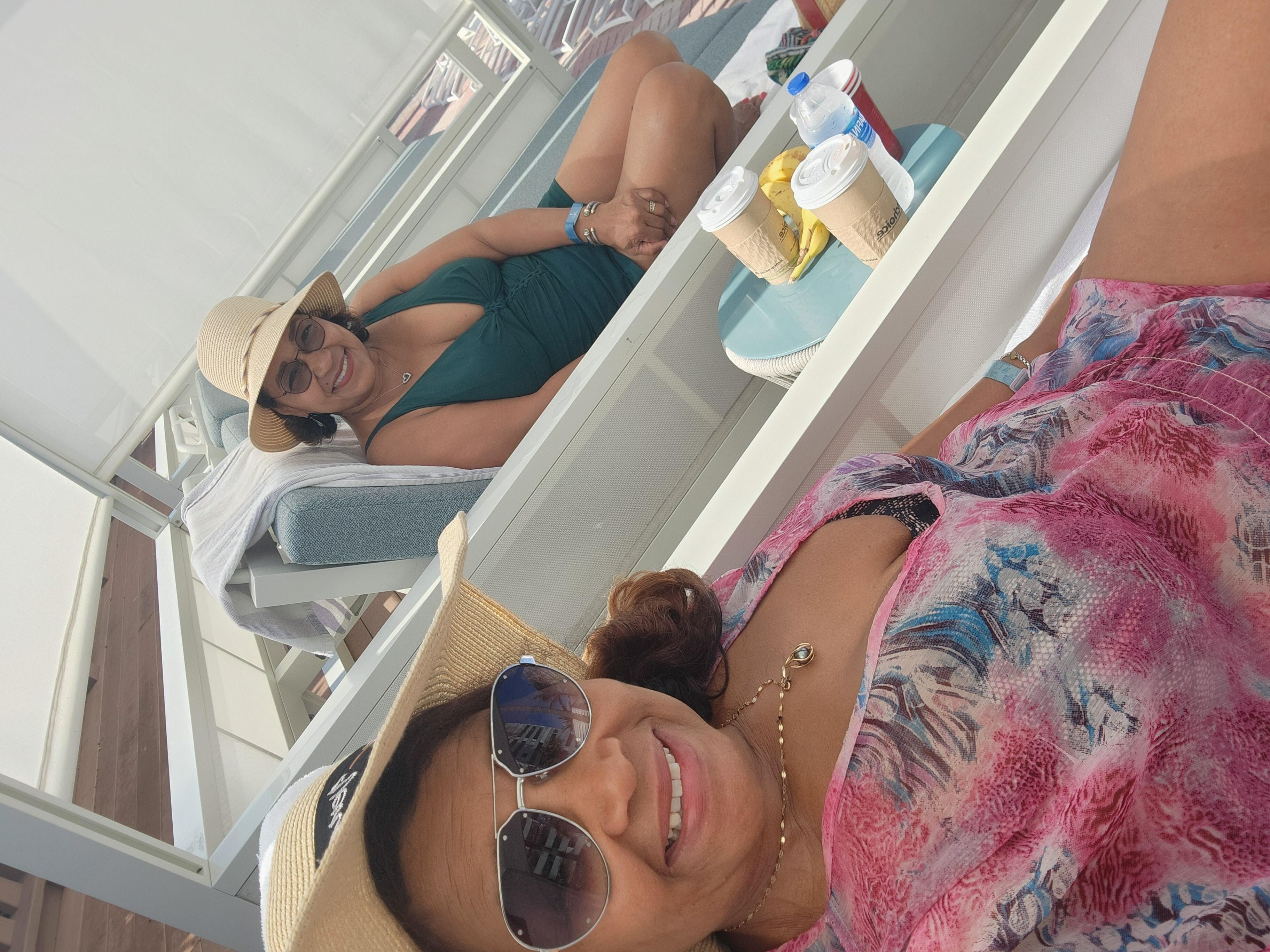 Early morning coffee in the cabana!