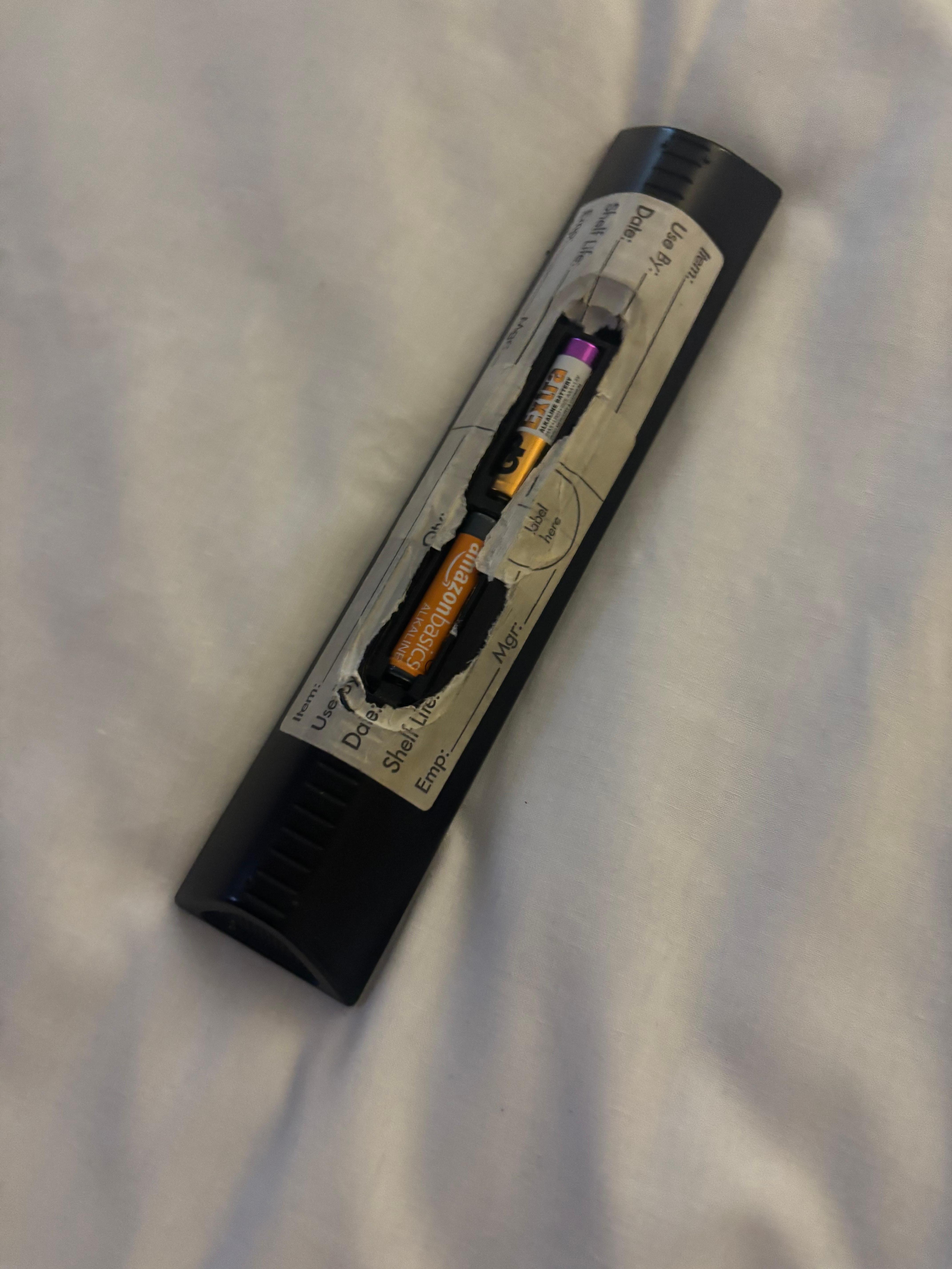 No back on the tv remote so batteries kept falling out when changing channels 