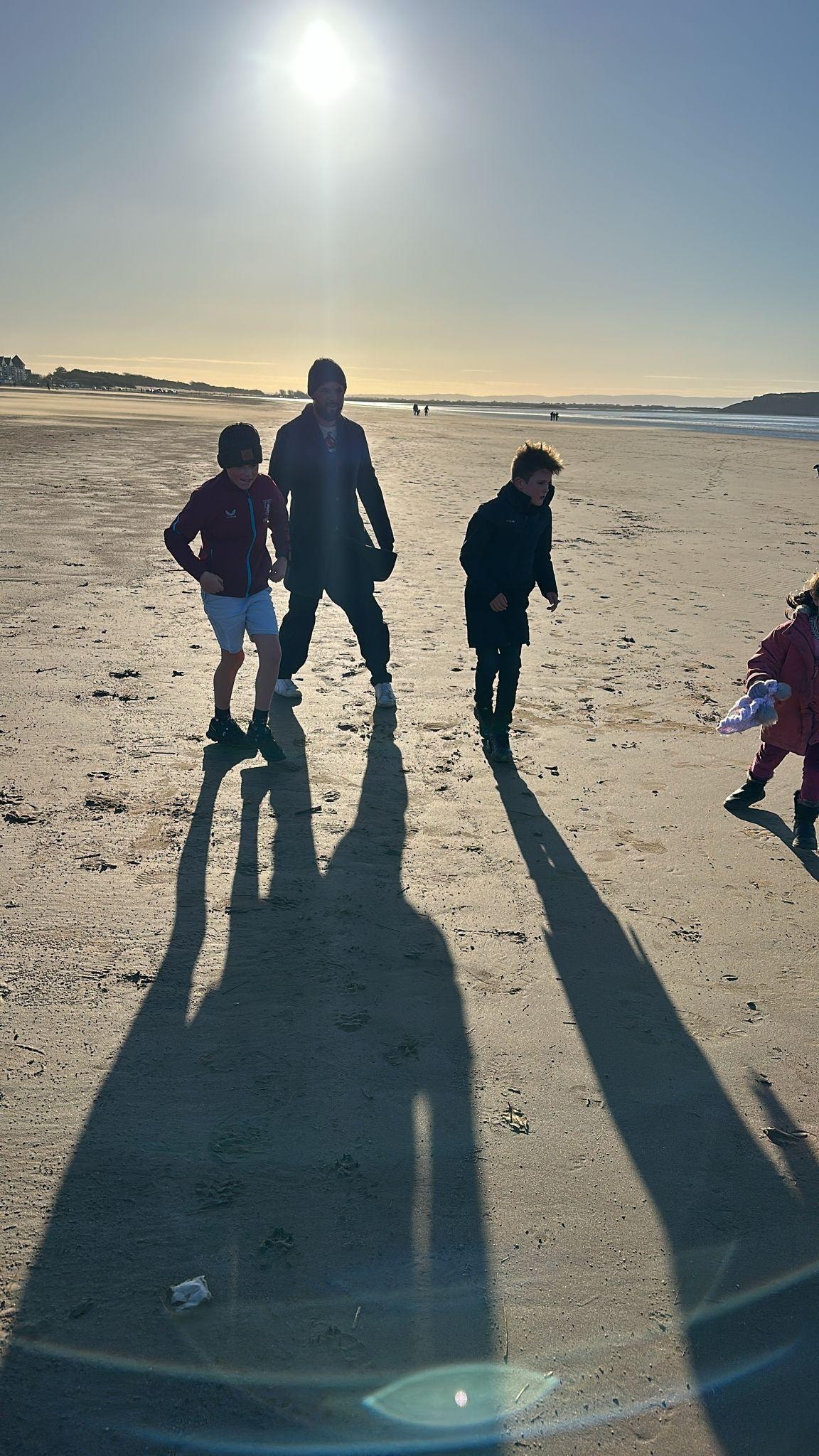 On the beach only a few mins from bungalow