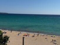 The beach just across the street