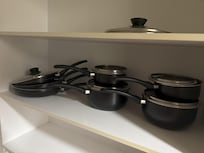 The Kmart pots that are not suitable for the induction cook top. BYO pots and pans.