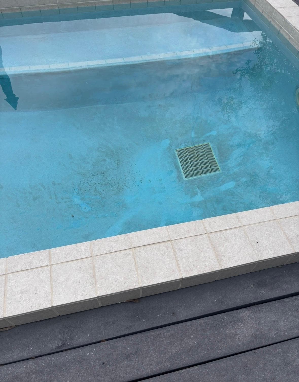 Dirty or stained pool