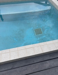 Dirty or stained pool