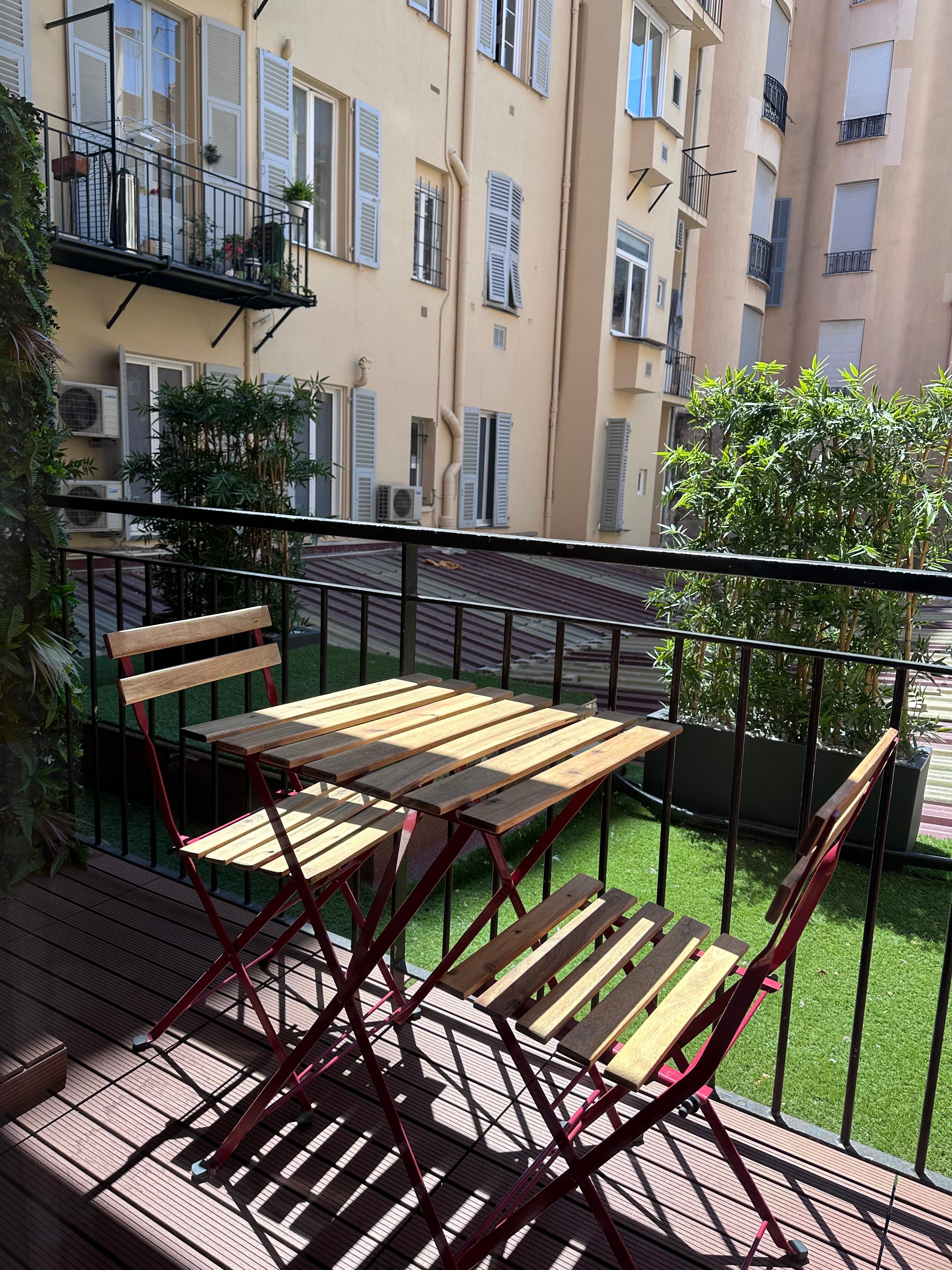 Hotel room terrace