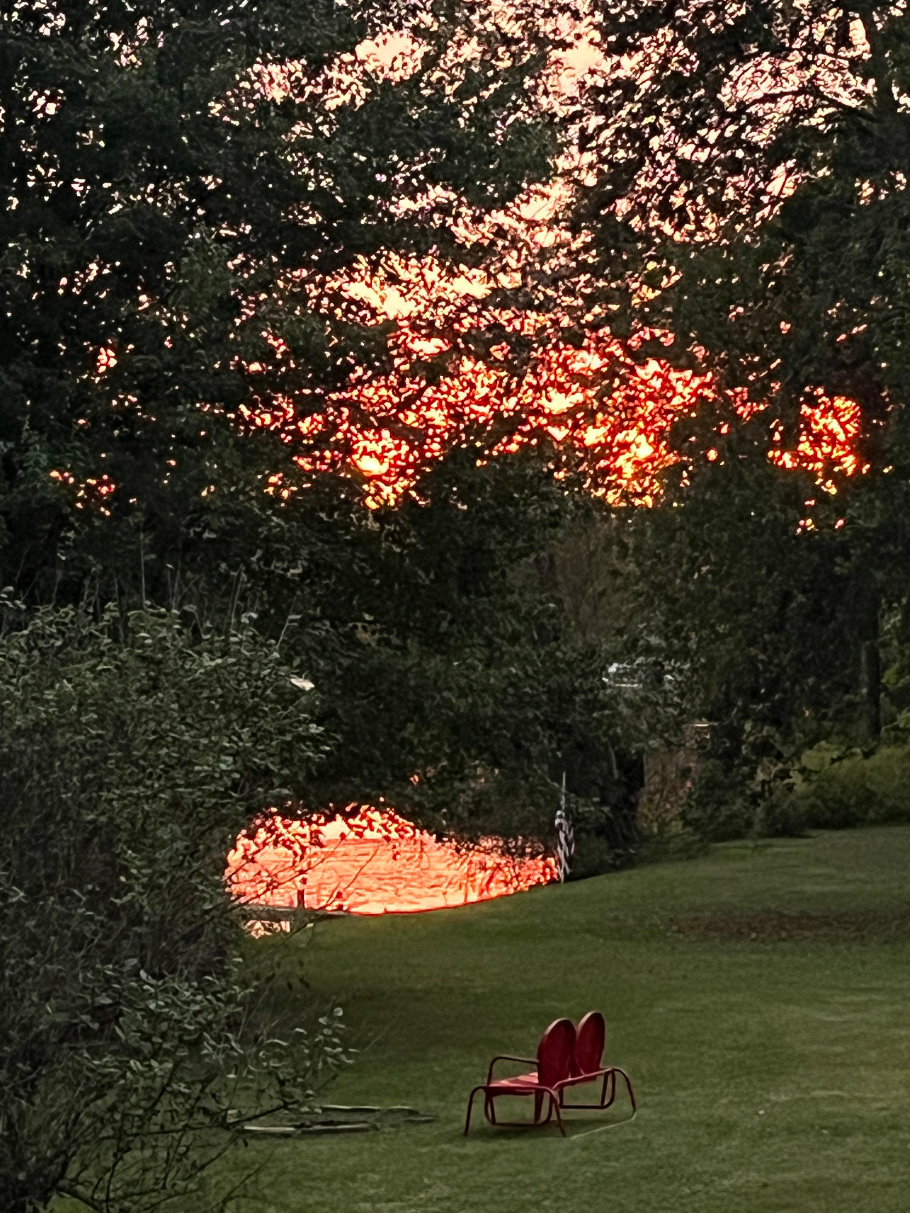 Sunset view from the deck