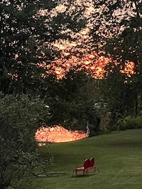 Sunset view from the deck