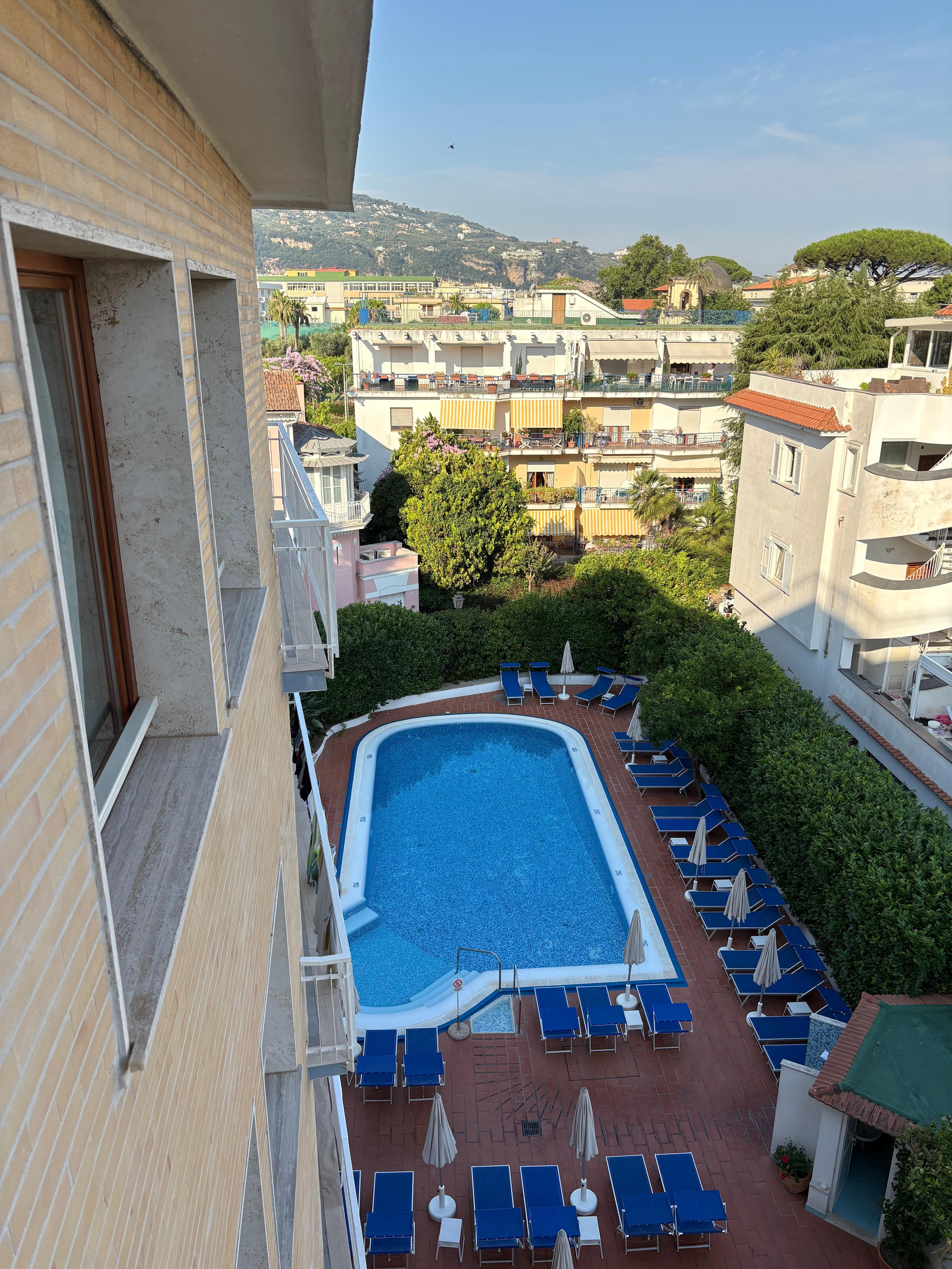 Pool view from 3rd floor balcony -early morning