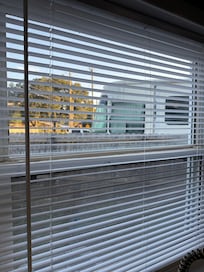 View of RV from kitchen window above sink